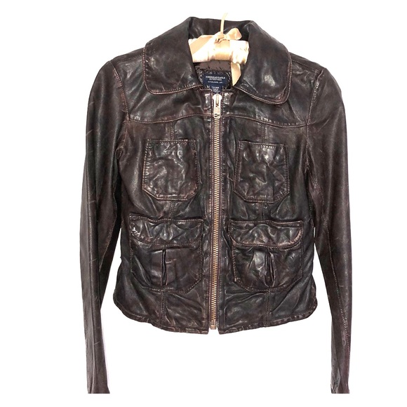 American Eagle leather jacket - Picture 1 of 4
